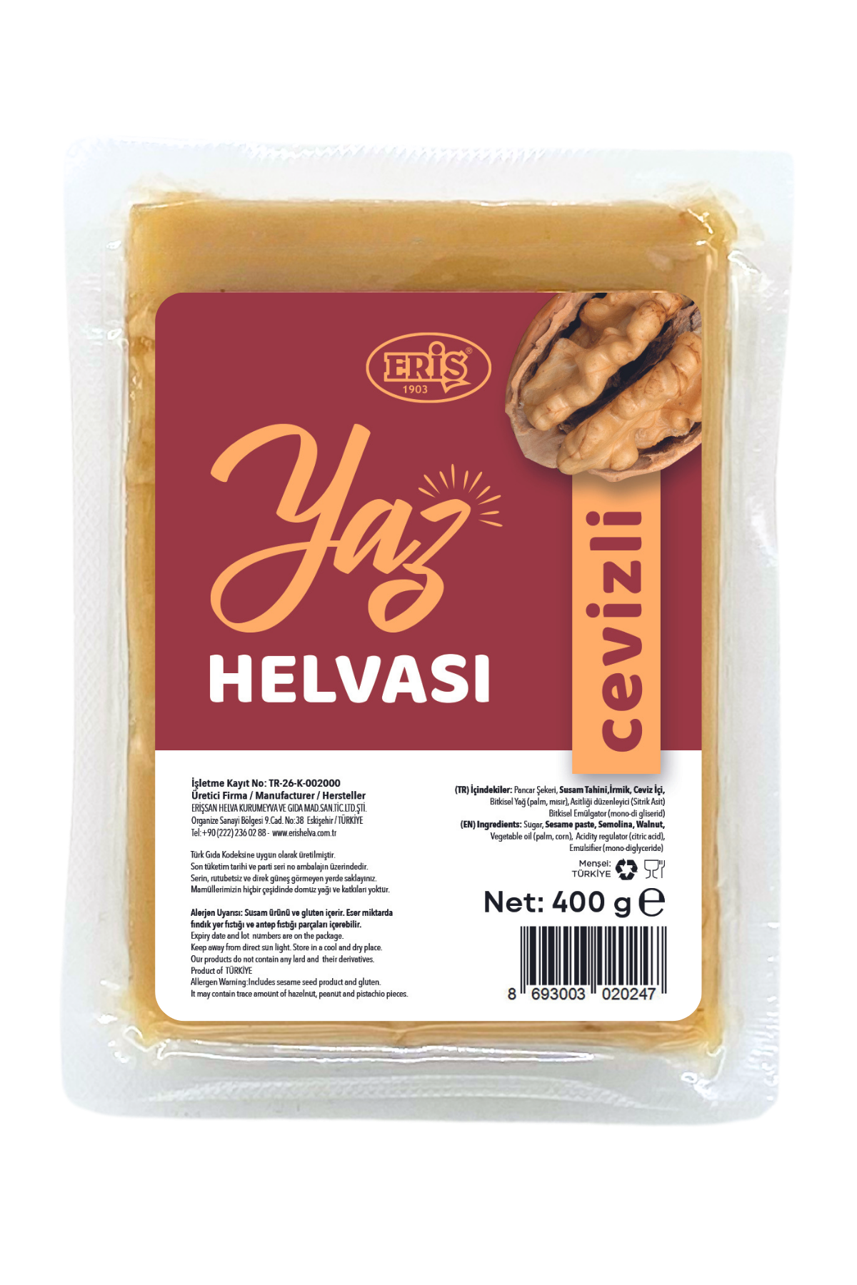 400 gr Cevizli Yaz Helvası