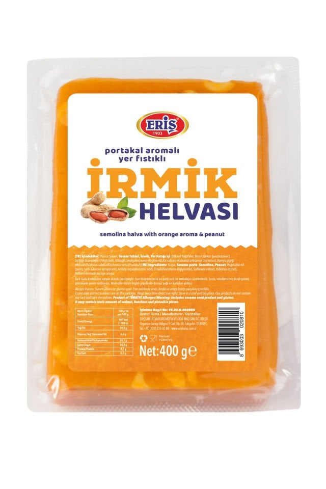 400 gr Portakal Aromalı Yer Fıstıklı İrmik Helvası
